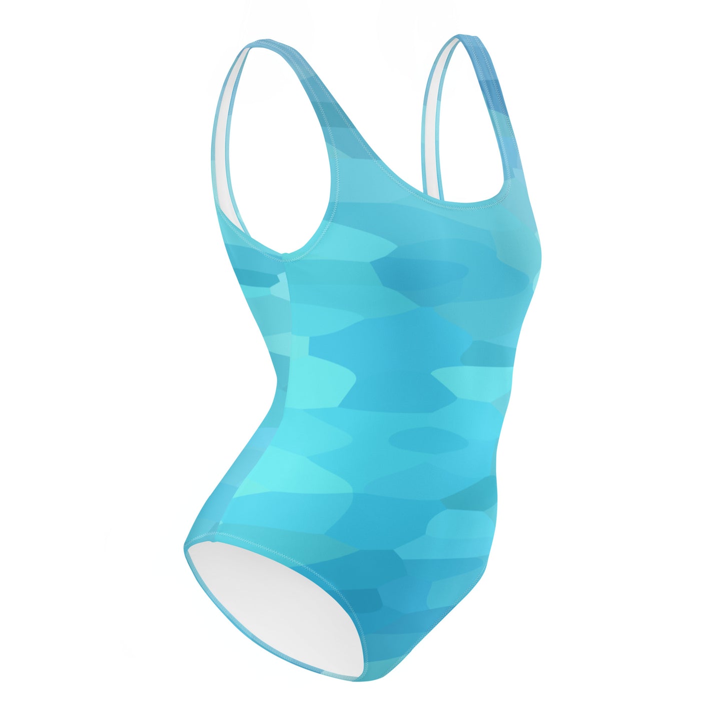 Carpe Diem Gear | Women's Swimsuit | Blue Water Camo | Women's One-Piece Swimsuit UPF 50+