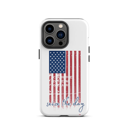 Carpe Diem Gear Brand | USA Flag Tough Case for iPhone 13 Pro®