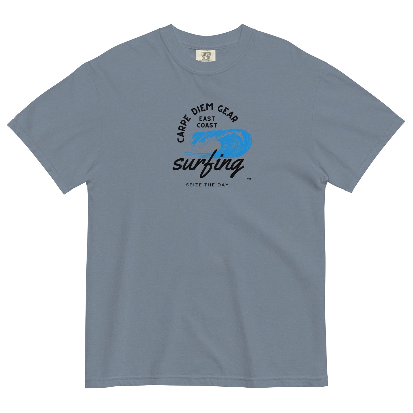 Carpe Diem Gear | Surf's Up | East Coast Surfing | Unisex Garment-Dyed 100% Ring-Spun Cotton Heavyweight T-Shirt