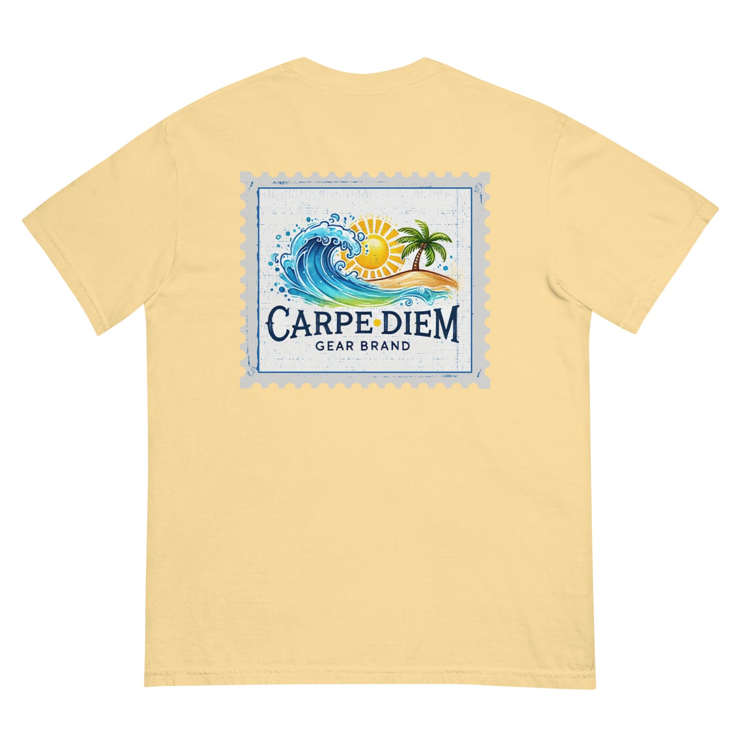 Carpe Diem Gear | Carpe Diem Gear Brand | CDG Brand Wave Stamp (Deluxe) | Unisex Garment-Dyed 100% Ring-Spun Cotton Heavyweight T-Shirt