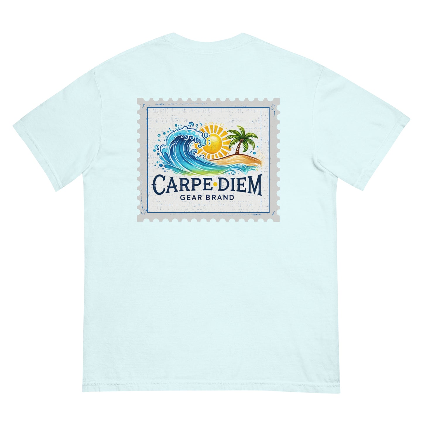 Carpe Diem Gear | Carpe Diem Gear Brand | CDG Brand Wave Stamp (Deluxe) | Unisex Garment-Dyed 100% Ring-Spun Cotton Heavyweight T-Shirt