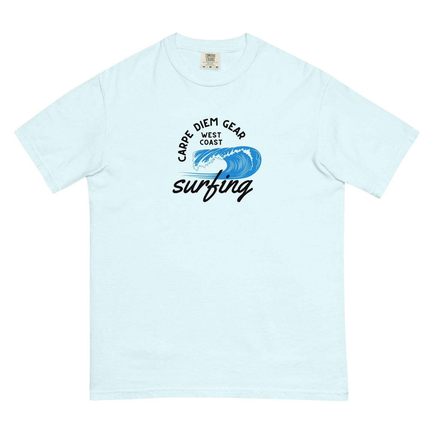 Carpe Diem Gear | Surf's Up | West Coast Surfing | Unisex Garment-Dyed 100% Ring-Spun Cotton Heavyweight T-Shirt