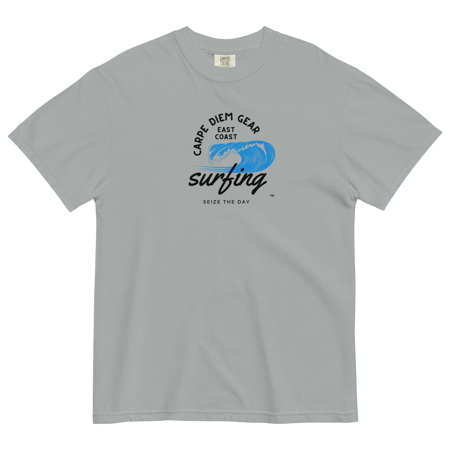 Carpe Diem Gear | Surf's Up | East Coast Surfing | Unisex Garment-Dyed 100% Ring-Spun Cotton Heavyweight T-Shirt