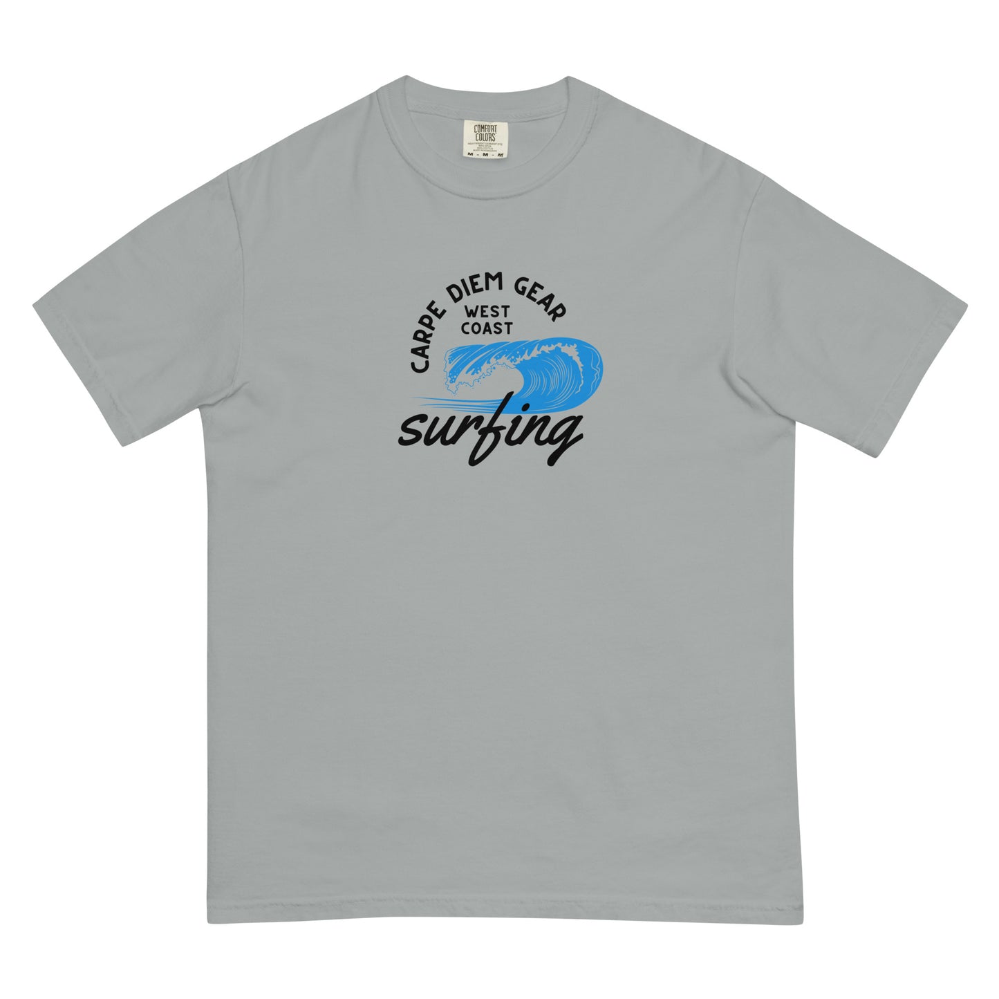 Carpe Diem Gear | Surf's Up | West Coast Surfing | Unisex Garment-Dyed 100% Ring-Spun Cotton Heavyweight T-Shirt