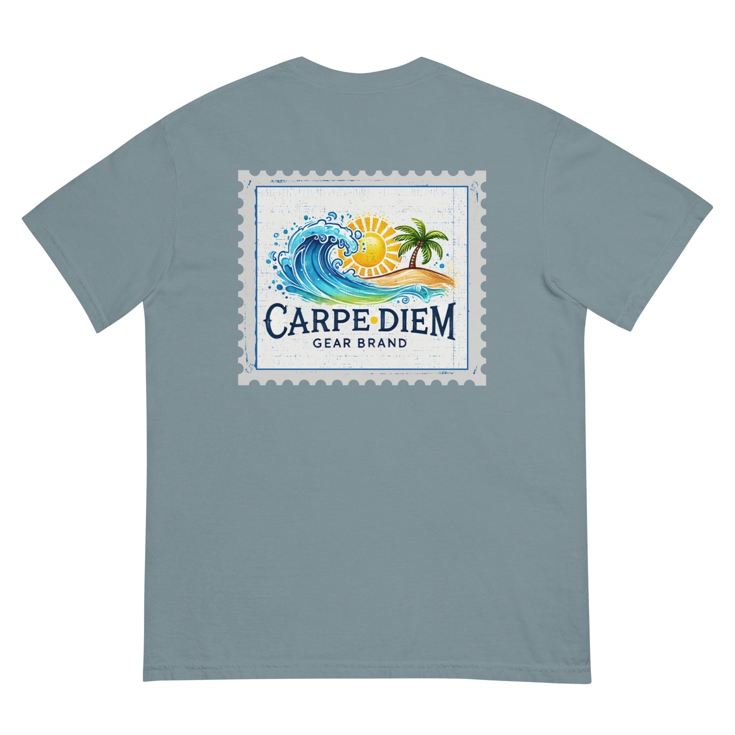 Carpe Diem Gear | Carpe Diem Gear Brand | CDG Brand Wave Stamp (Deluxe) | Unisex Garment-Dyed 100% Ring-Spun Cotton Heavyweight T-Shirt