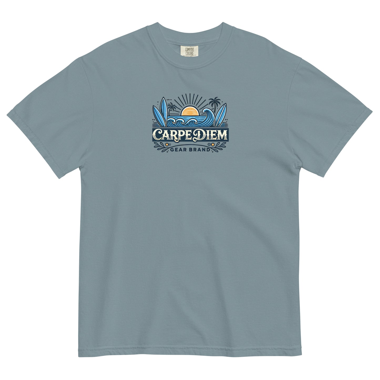 Carpe Diem Gear | Carpe Diem Gear Brand | CDG Surfing | Unisex Garment-Dyed 100% Ring-Spun Cotton Heavyweight T-Shirt