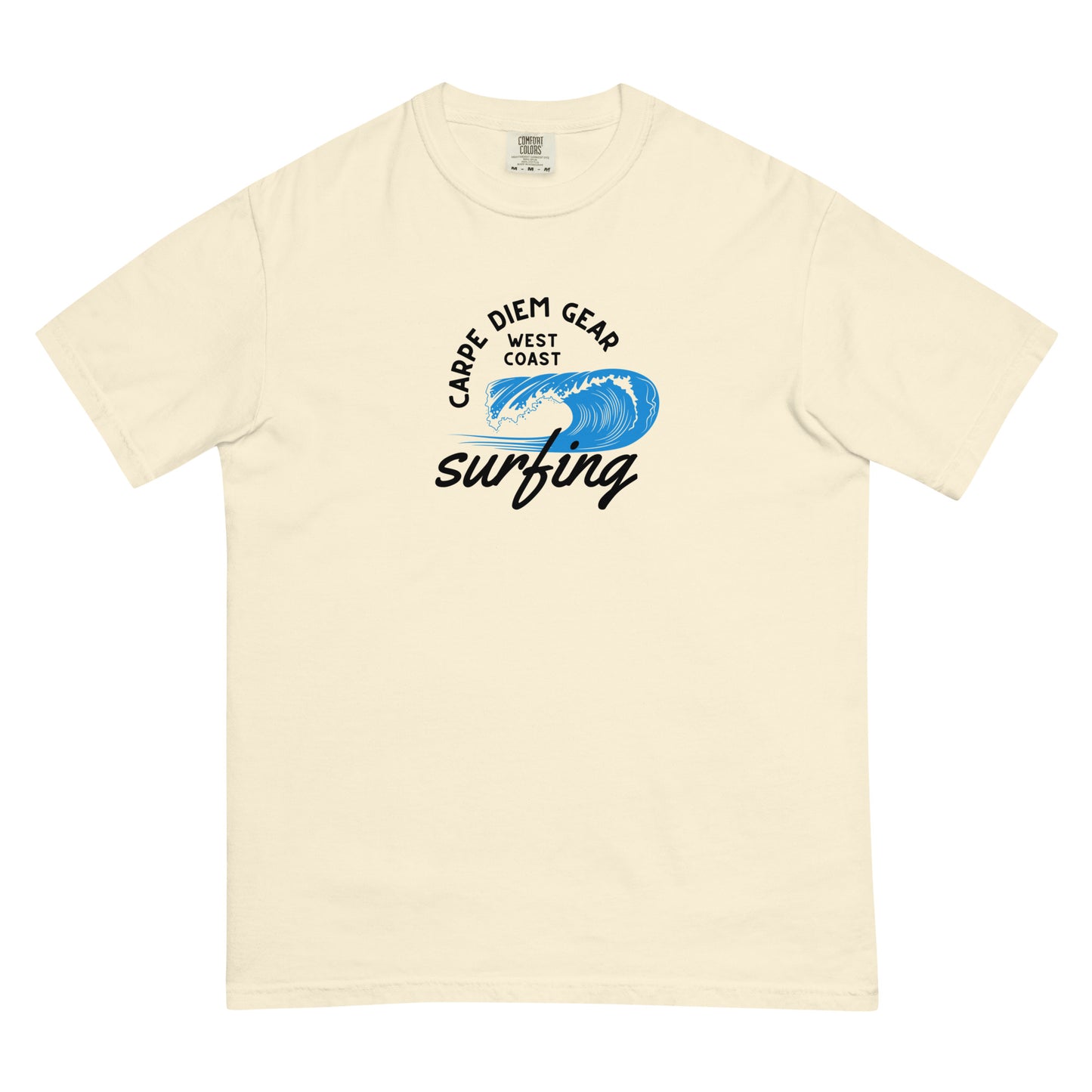 Carpe Diem Gear | Surf's Up | West Coast Surfing | Unisex Garment-Dyed 100% Ring-Spun Cotton Heavyweight T-Shirt