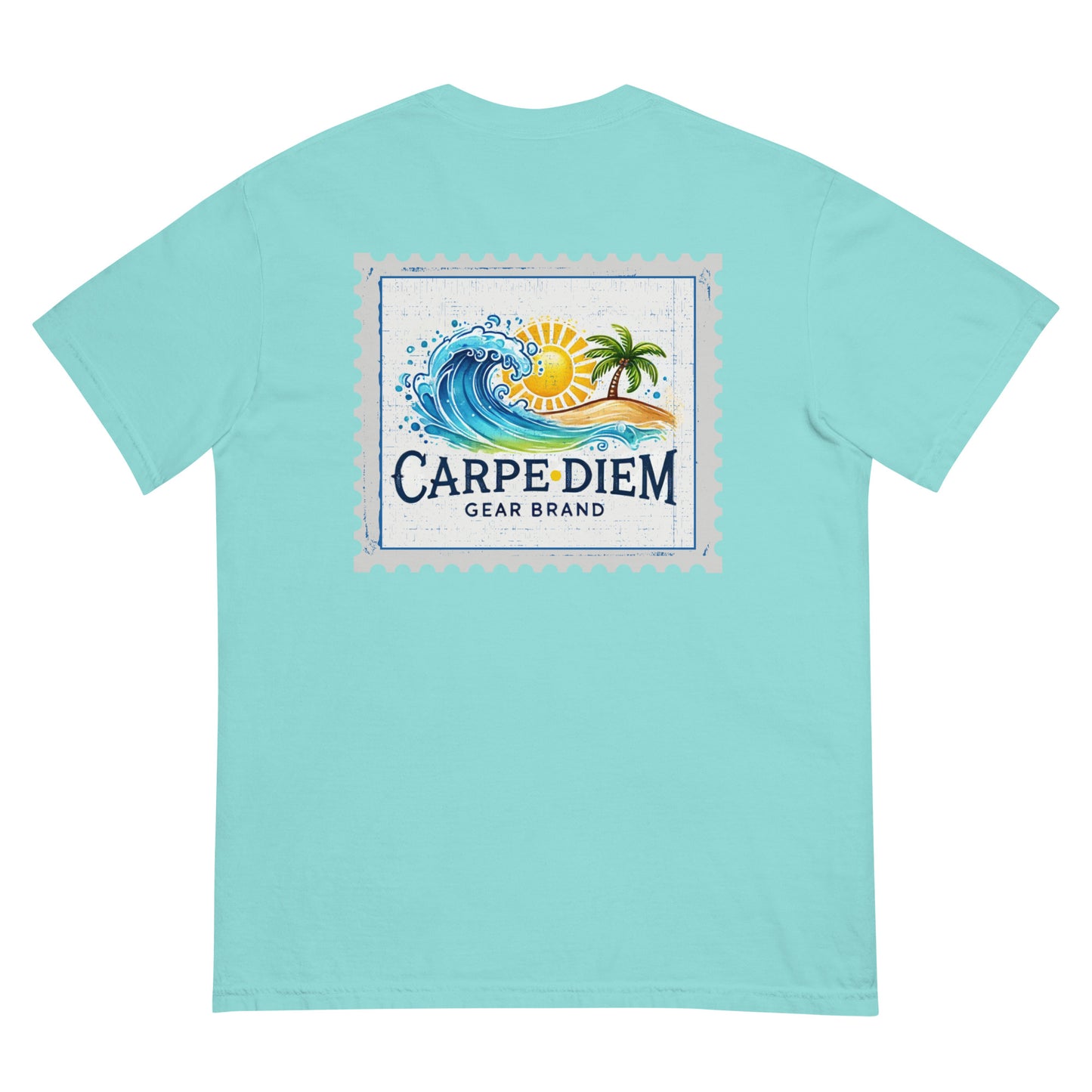 Carpe Diem Gear | Carpe Diem Gear Brand | CDG Brand Wave Stamp (Deluxe) | Unisex Garment-Dyed 100% Ring-Spun Cotton Heavyweight T-Shirt