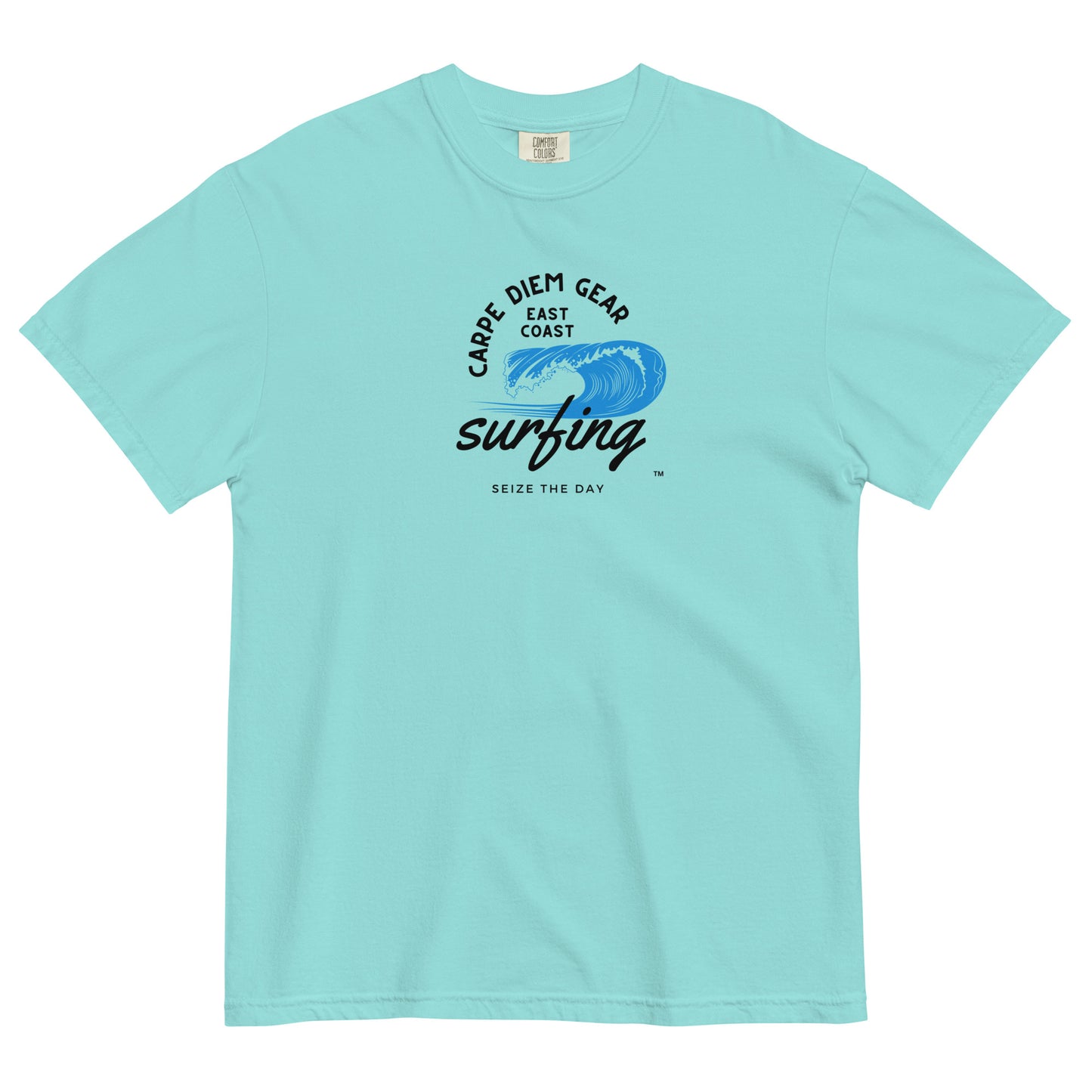 Carpe Diem Gear | Surf's Up | East Coast Surfing | Unisex Garment-Dyed 100% Ring-Spun Cotton Heavyweight T-Shirt