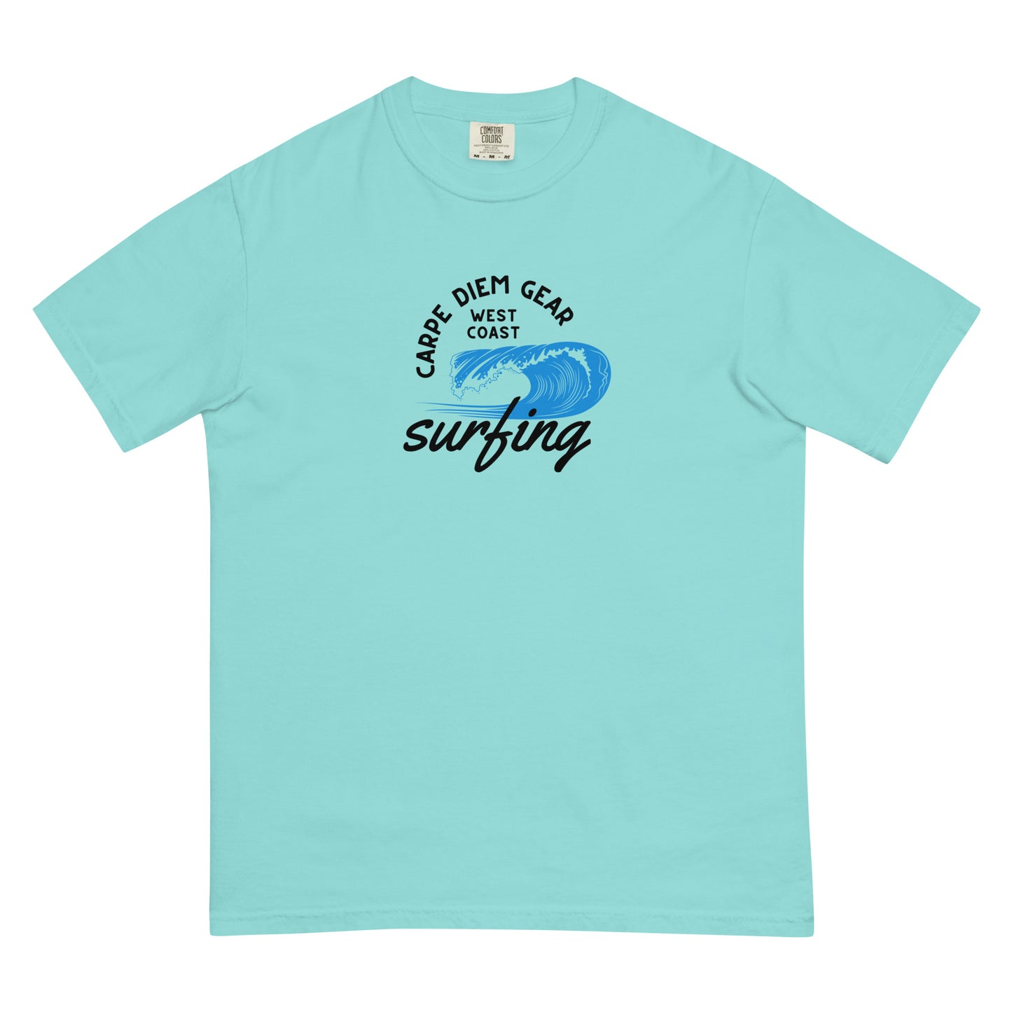 Carpe Diem Gear | Surf's Up | West Coast Surfing | Unisex Garment-Dyed 100% Ring-Spun Cotton Heavyweight T-Shirt