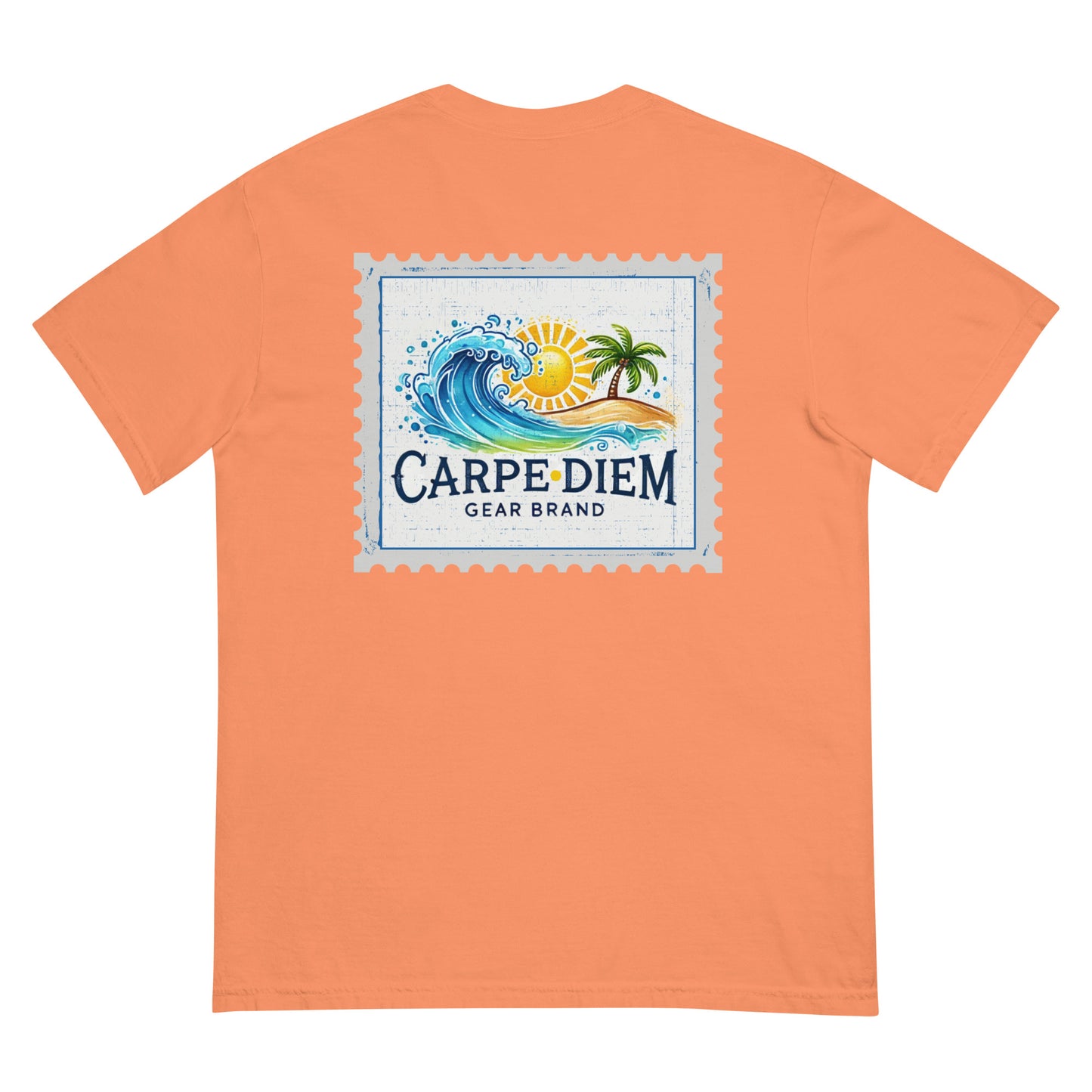 Carpe Diem Gear | Carpe Diem Gear Brand | CDG Brand Wave Stamp (Deluxe) | Unisex Garment-Dyed 100% Ring-Spun Cotton Heavyweight T-Shirt