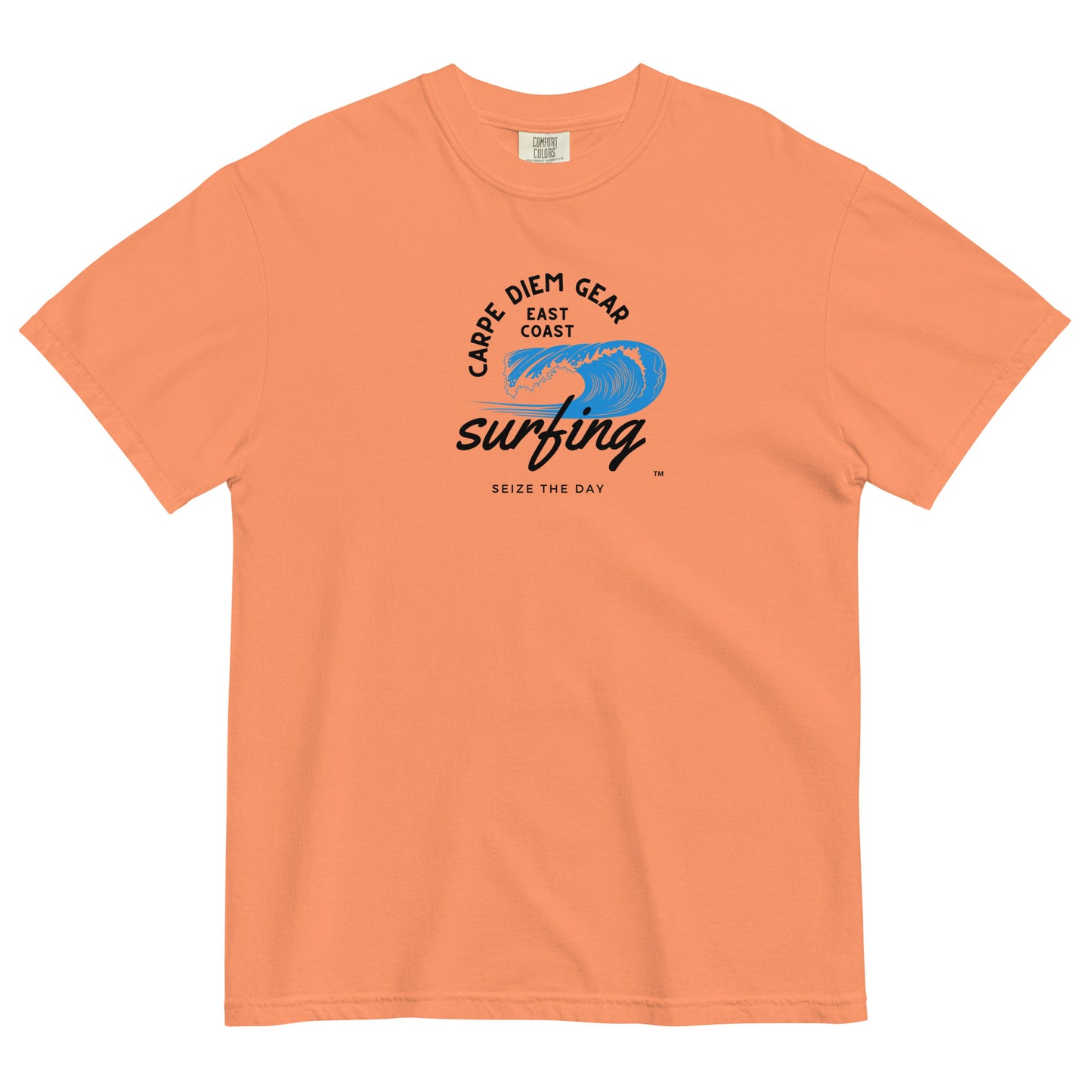 Carpe Diem Gear | Surf's Up | East Coast Surfing | Unisex Garment-Dyed 100% Ring-Spun Cotton Heavyweight T-Shirt