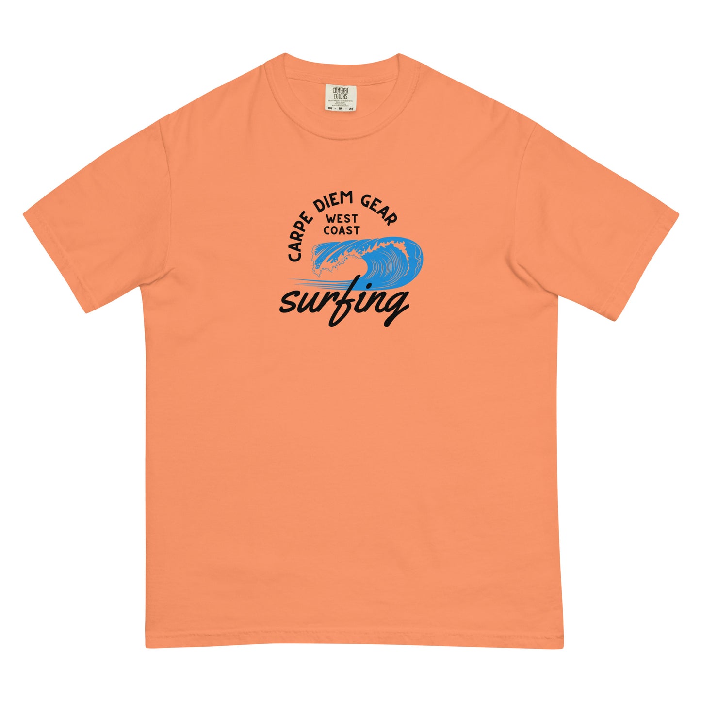 Carpe Diem Gear | Surf's Up | West Coast Surfing | Unisex Garment-Dyed 100% Ring-Spun Cotton Heavyweight T-Shirt