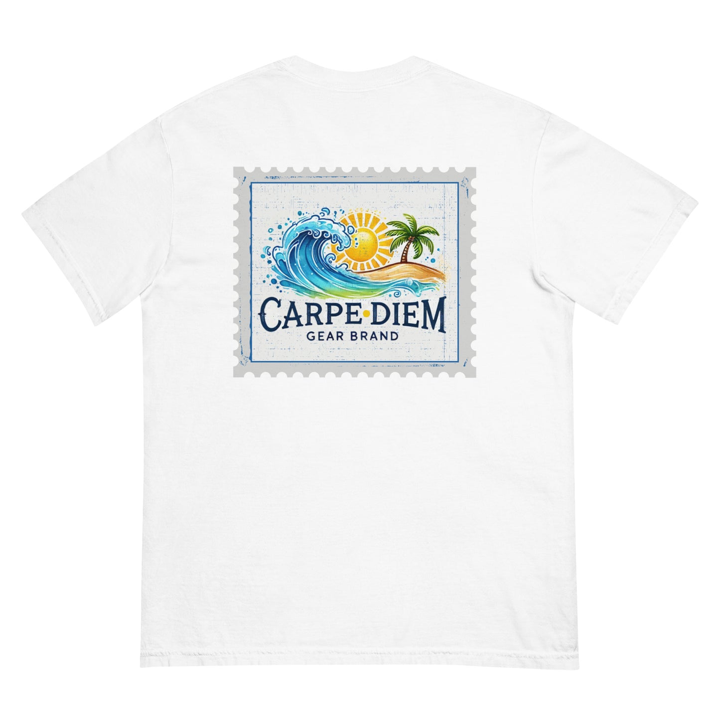 Carpe Diem Gear | Carpe Diem Gear Brand | CDG Brand Wave Stamp (Deluxe) | Unisex Garment-Dyed 100% Ring-Spun Cotton Heavyweight T-Shirt