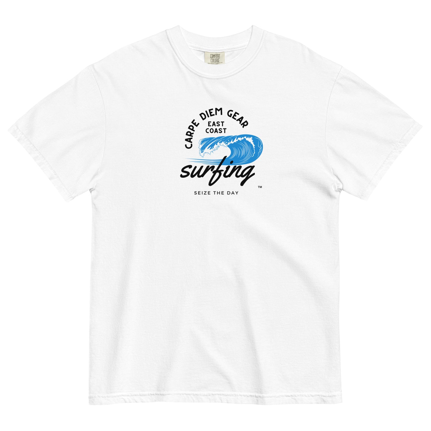 Carpe Diem Gear | Surf's Up | East Coast Surfing | Unisex Garment-Dyed 100% Ring-Spun Cotton Heavyweight T-Shirt