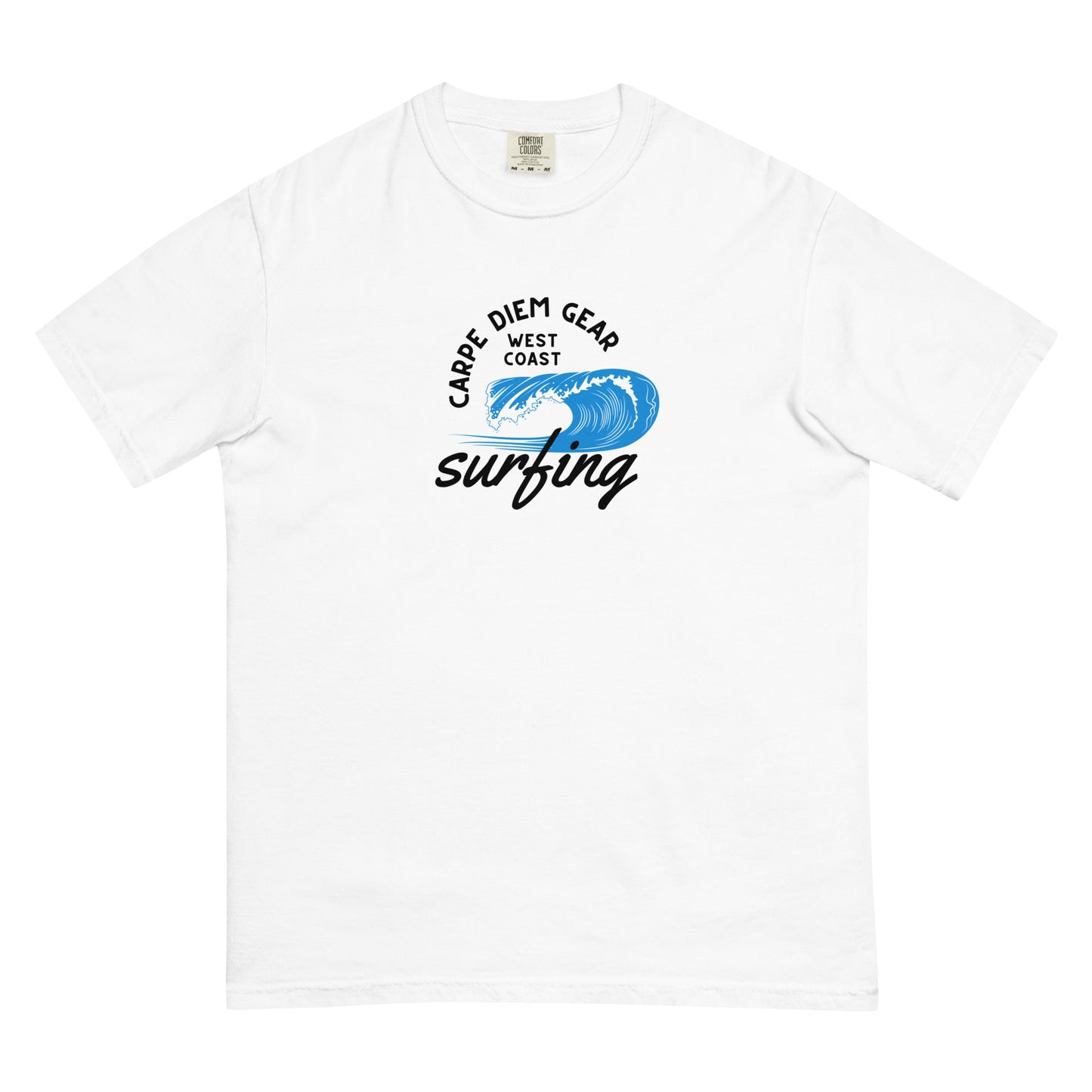 Carpe Diem Gear | Surf's Up | West Coast Surfing | Unisex Garment-Dyed 100% Ring-Spun Cotton Heavyweight T-Shirt