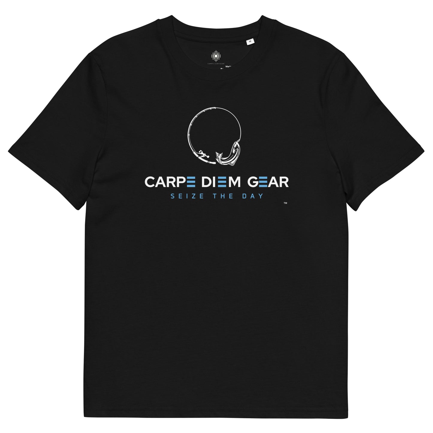 Carpe Diem Gear | Gone Fishing | Jumping Dolphin Square  DELUXE | Unisex 100% Organic Cotton