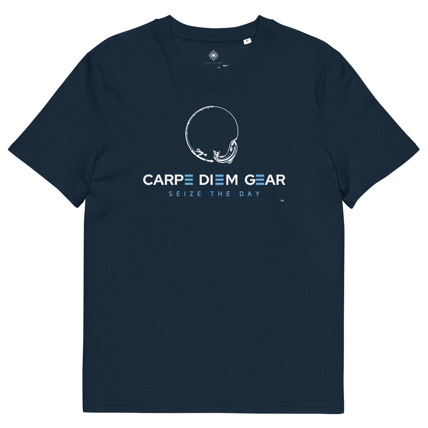 Carpe Diem Gear | Gone Fishing | Jumping Dolphin Square  DELUXE | Unisex 100% Organic Cotton