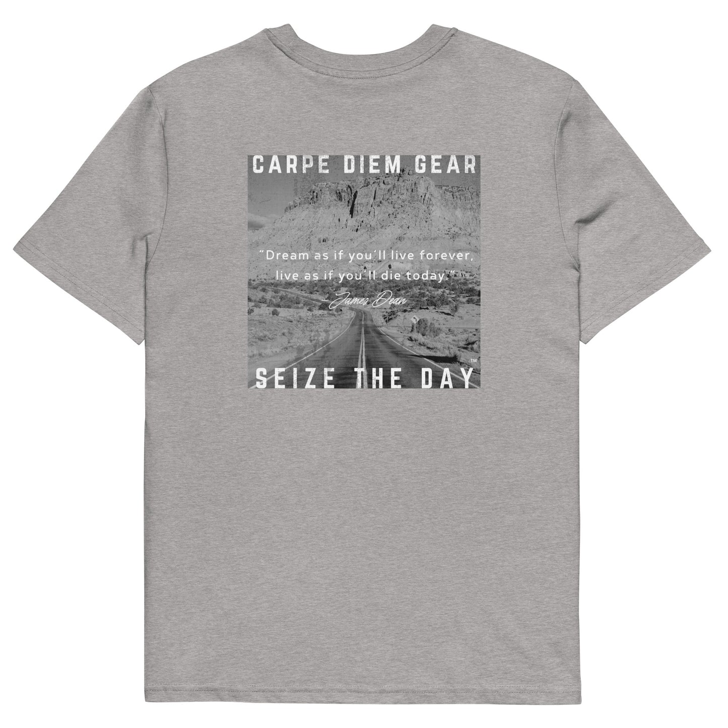 Carpe Diem Gear | Seize the Day Quotes | James Dean DELUXE | Unisex 100% Organic Cotton