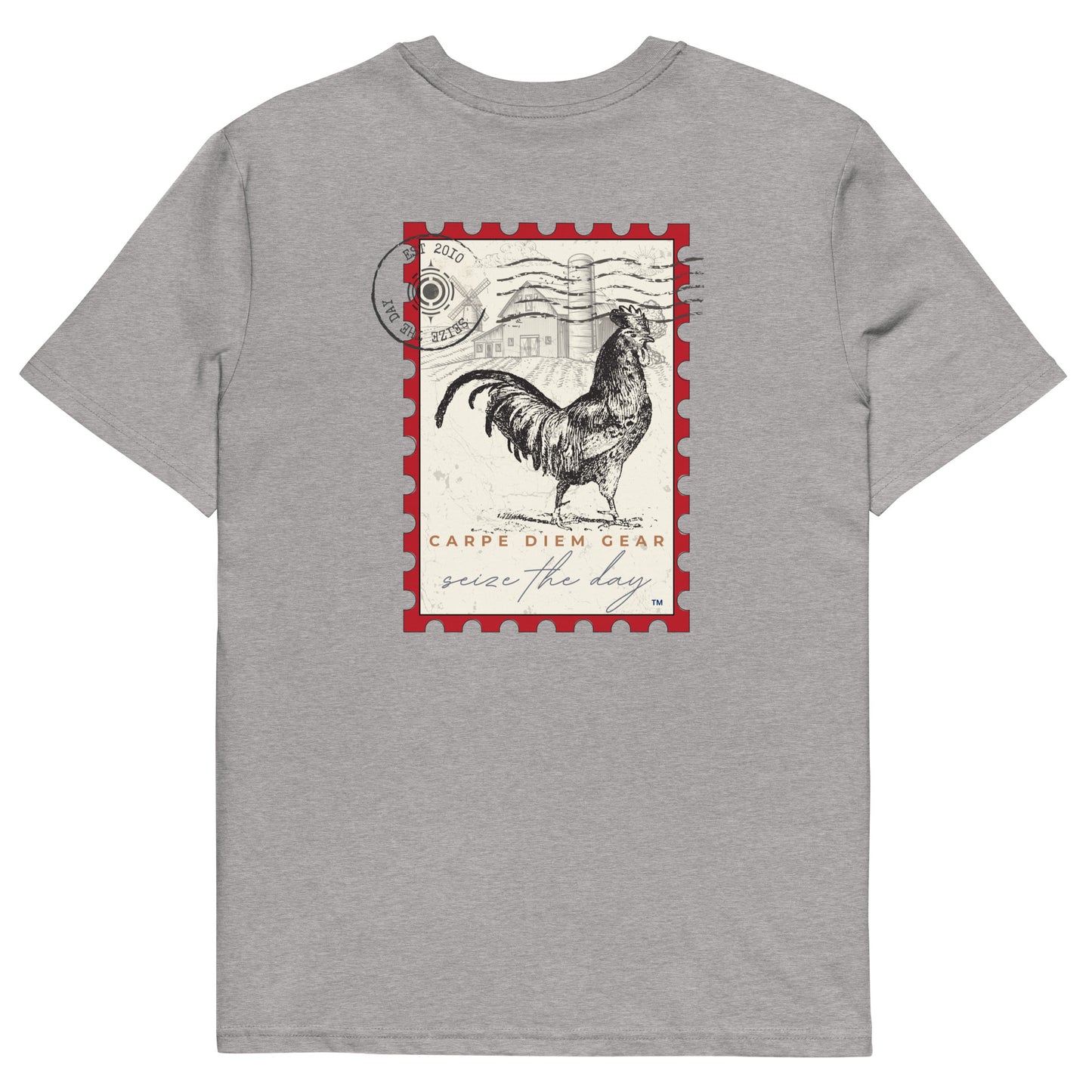 Carpe Diem Gear | Everything Bagel | Chicken Run | Chicken Stamp DELUXE | Unisex 100% Organic Cotton