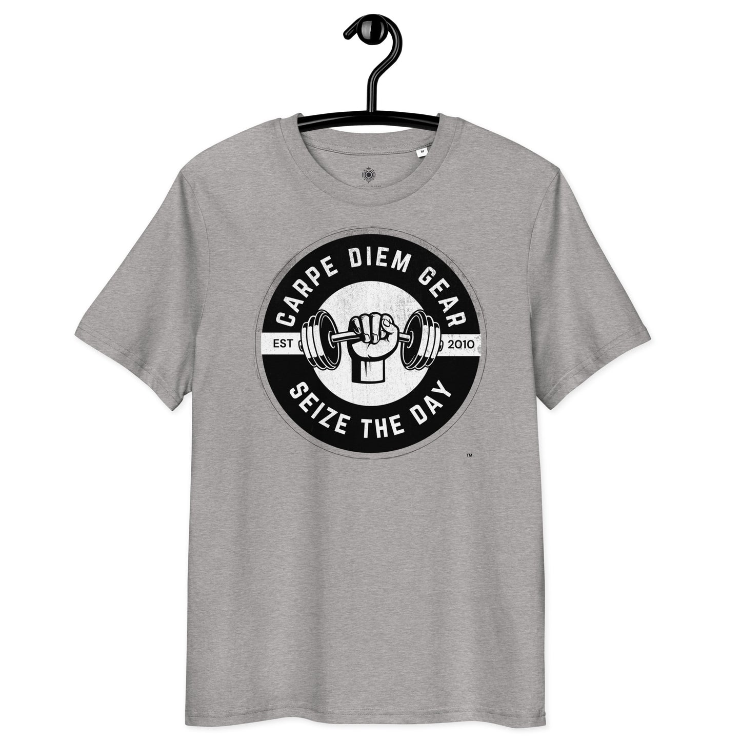Carpe Diem Gear | Weightlifting | Circle Plate | Unisex 100% Organic Cotton T-Shirt