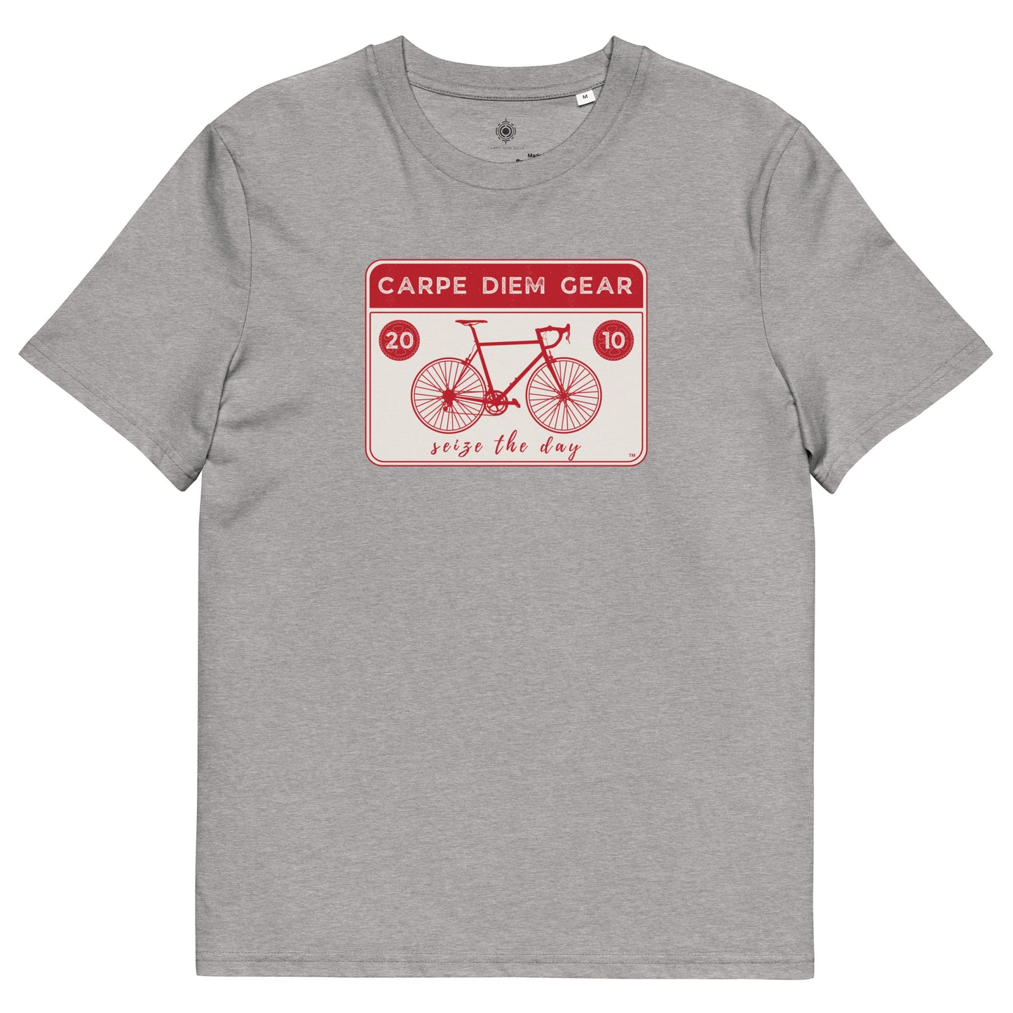 Carpe Diem Gear | Biking | Red Rectangle Bike | Unisex 100% Organic Cotton