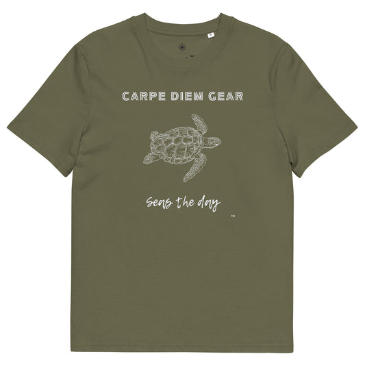 Carpe Diem Gear | Beach Life | Solo Sea Turtle | Unisex 100% Organic Cotton