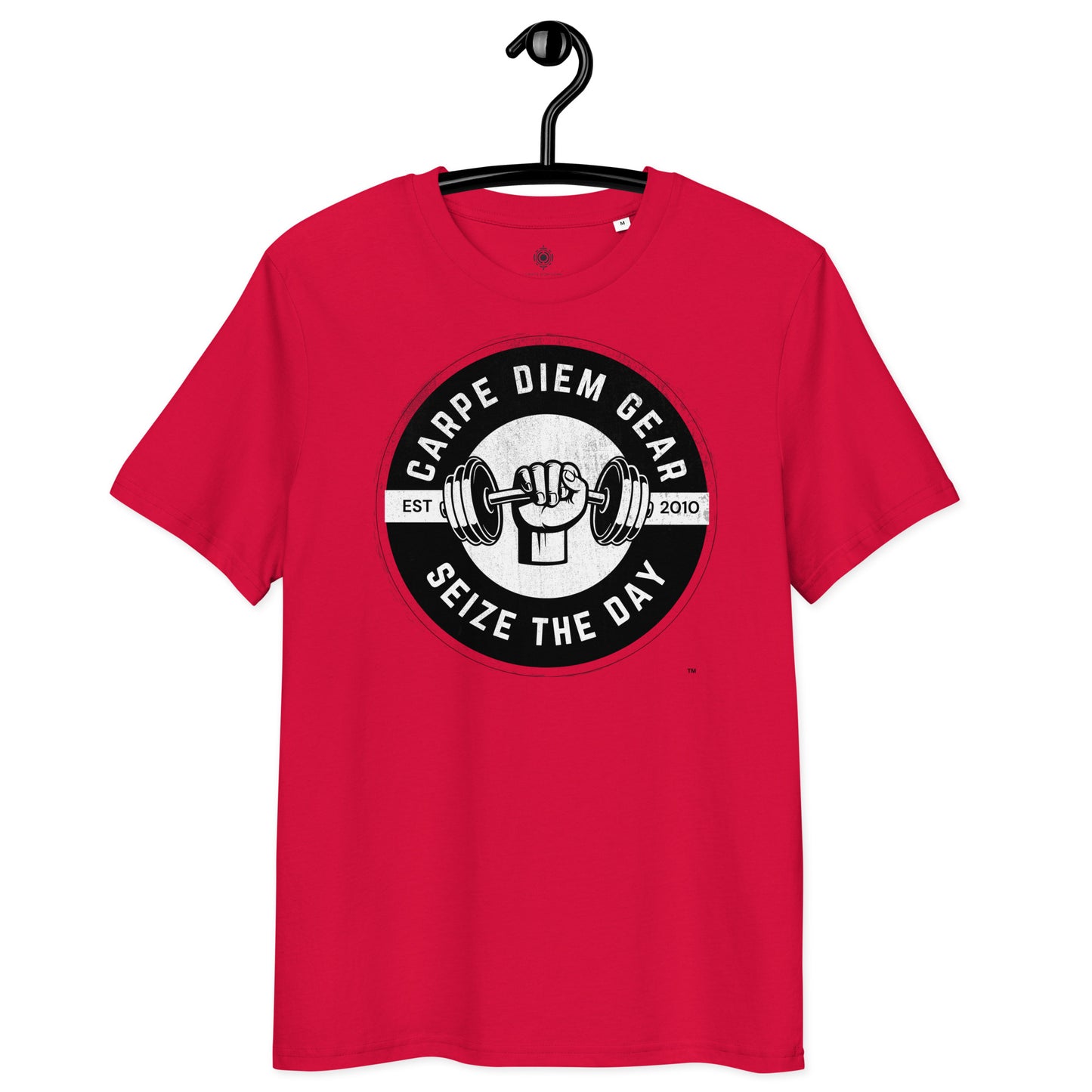 Carpe Diem Gear | Weightlifting | Circle Plate | Unisex 100% Organic Cotton T-Shirt