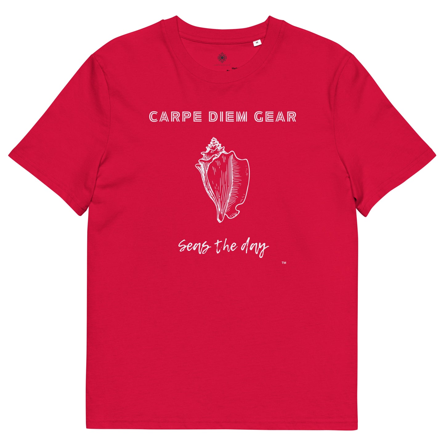 Carpe Diem Gear | Beach Life | Solo Conch Shell | Unisex 100% Organic Cotton