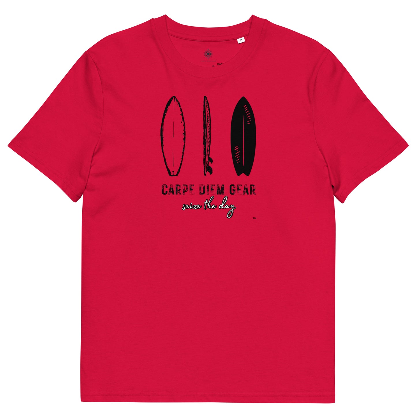 Carpe Diem Gear | Surf's Up | All Black 3 Surfboards | Unisex 100% Organic Cotton