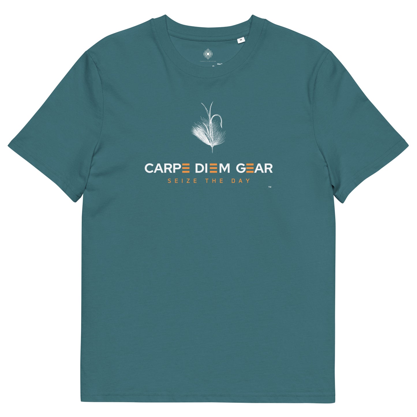 Carpe Diem Gear | Gone Fishing | Fly Fishing Blue Square DELUXE | Unisex 100% Cotton T-Shirt