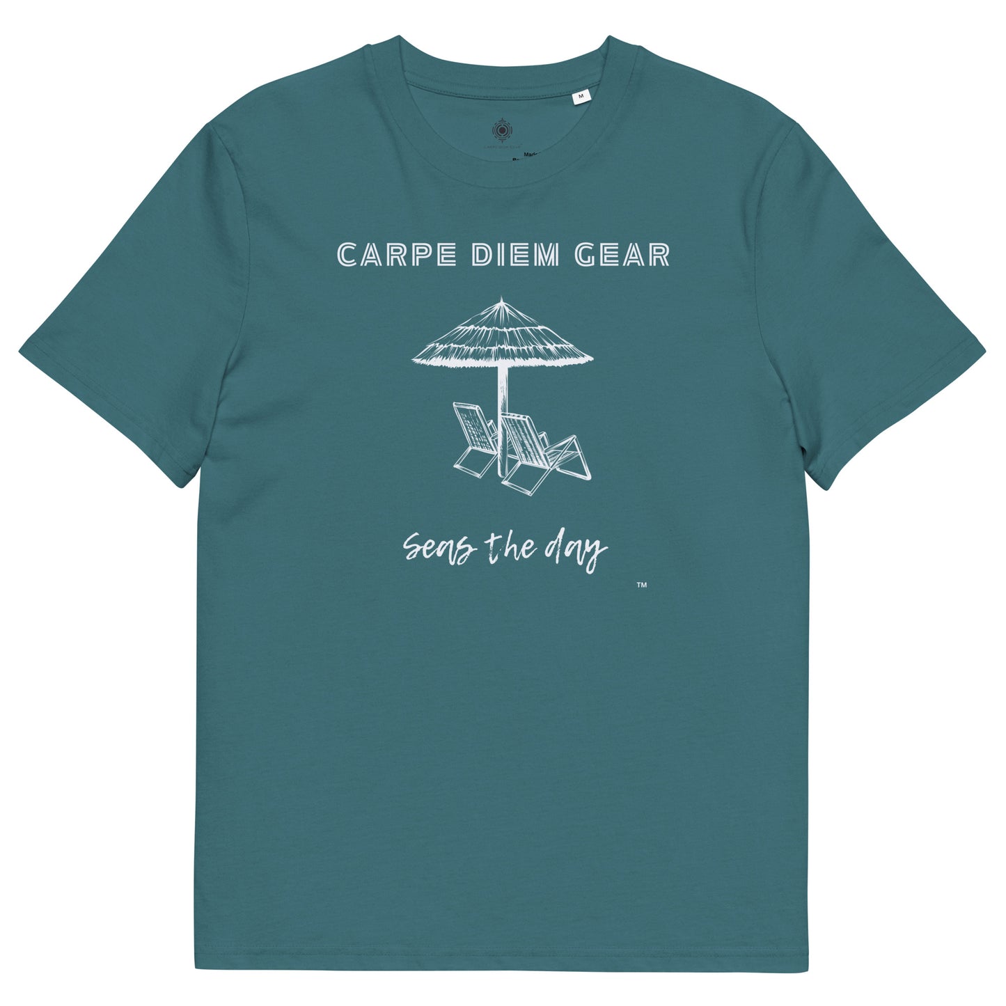 Carpe Diem Gear | Beach Life | Beach Umbrella and Chair | Unisex 100% Organic Cotton