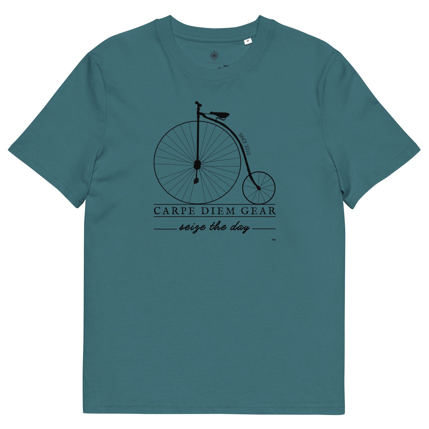 Carpe Diem Gear | Biking | All Black Vintage Bike | Unisex 100% Organic Cotton