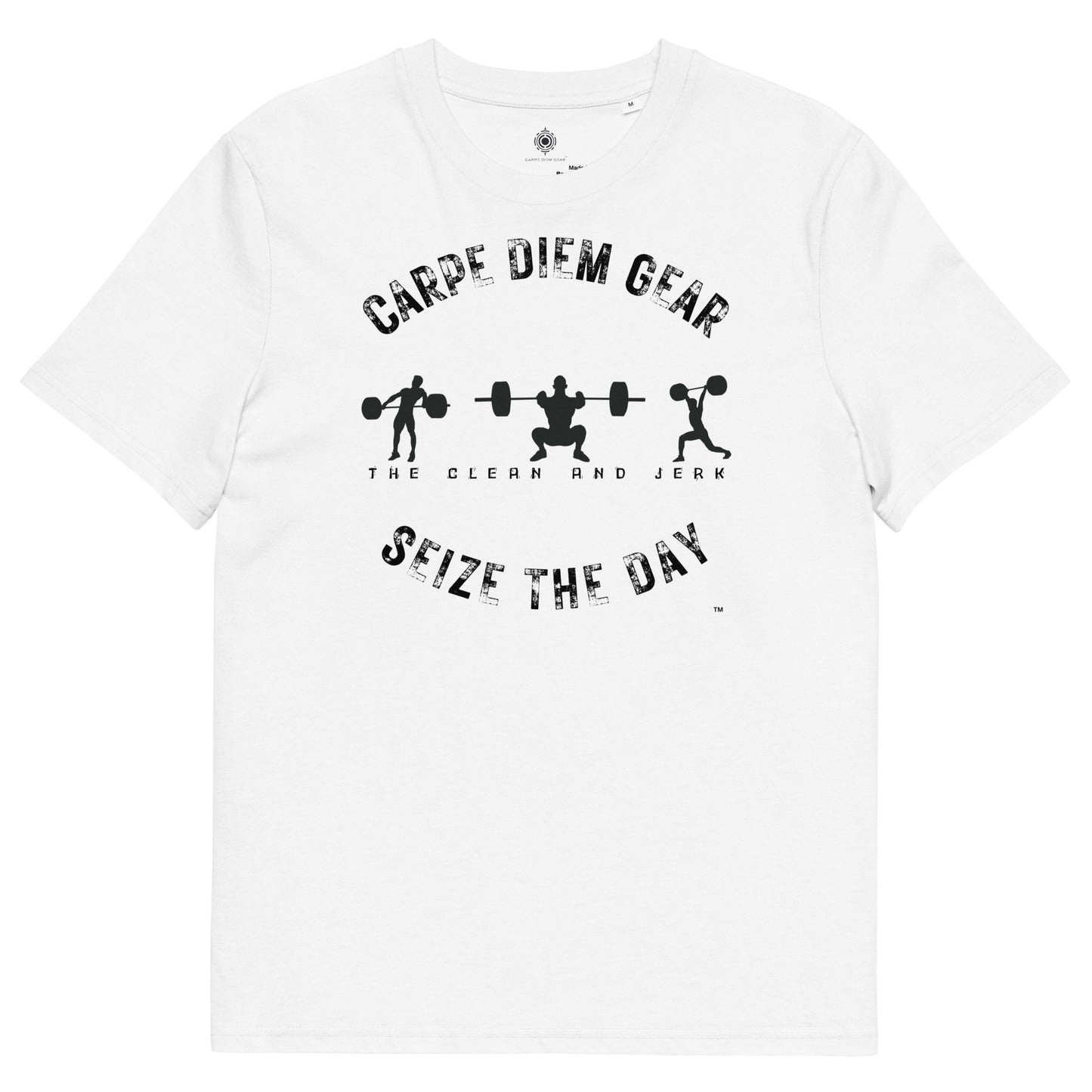 Carpe Diem Gear | Weightlifting | Clean and Jerk | Unisex 100% Cotton T-Shirt