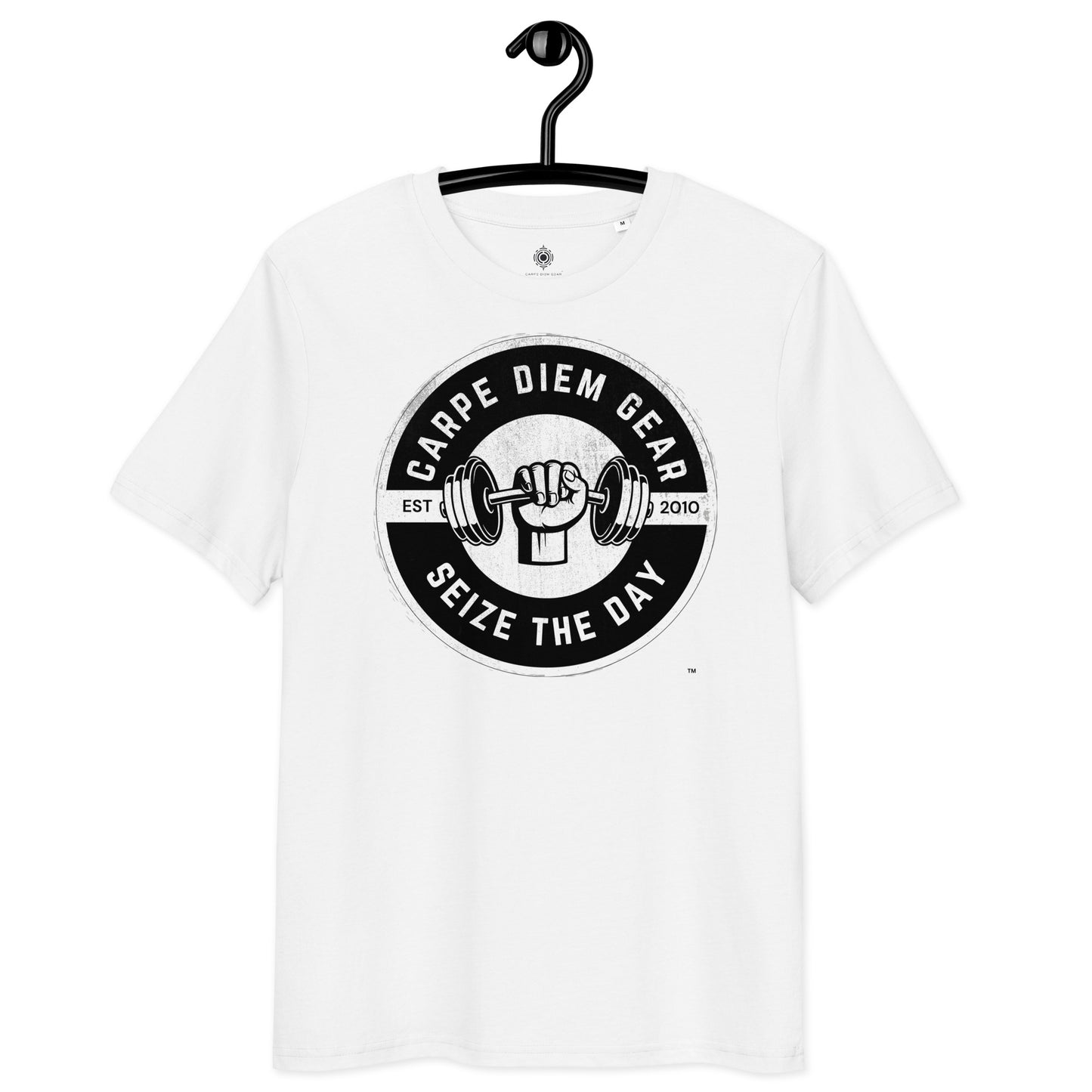 Carpe Diem Gear | Weightlifting | Circle Plate | Unisex 100% Organic Cotton T-Shirt