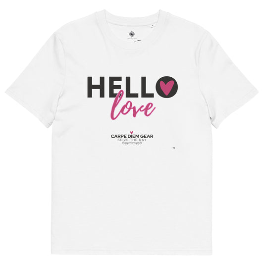 Carpe Diem Gear | Heart of the Matter | Hello Love | Unisex 100% Organic Cotton T-Shirt