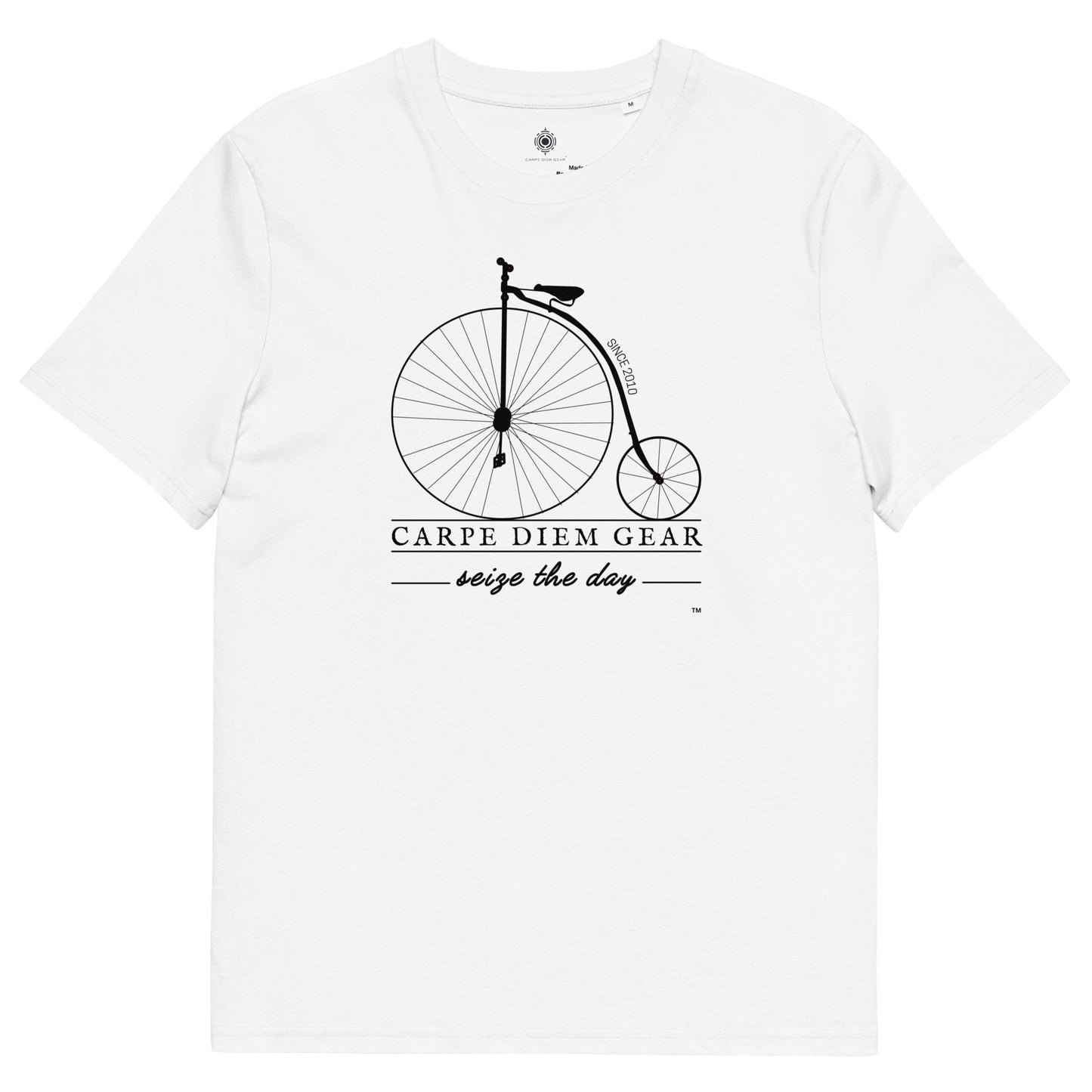 Carpe Diem Gear | Biking | All Black Vintage Bike | Unisex 100% Organic Cotton