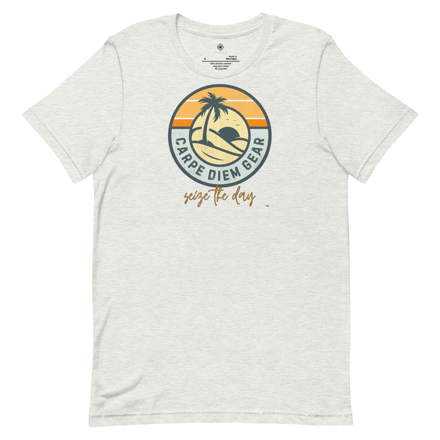 Carpe Diem Gear | Beach Life |  Circle Palm Beach | Unisex 100% Ring-Spun Cotton T-Shirt