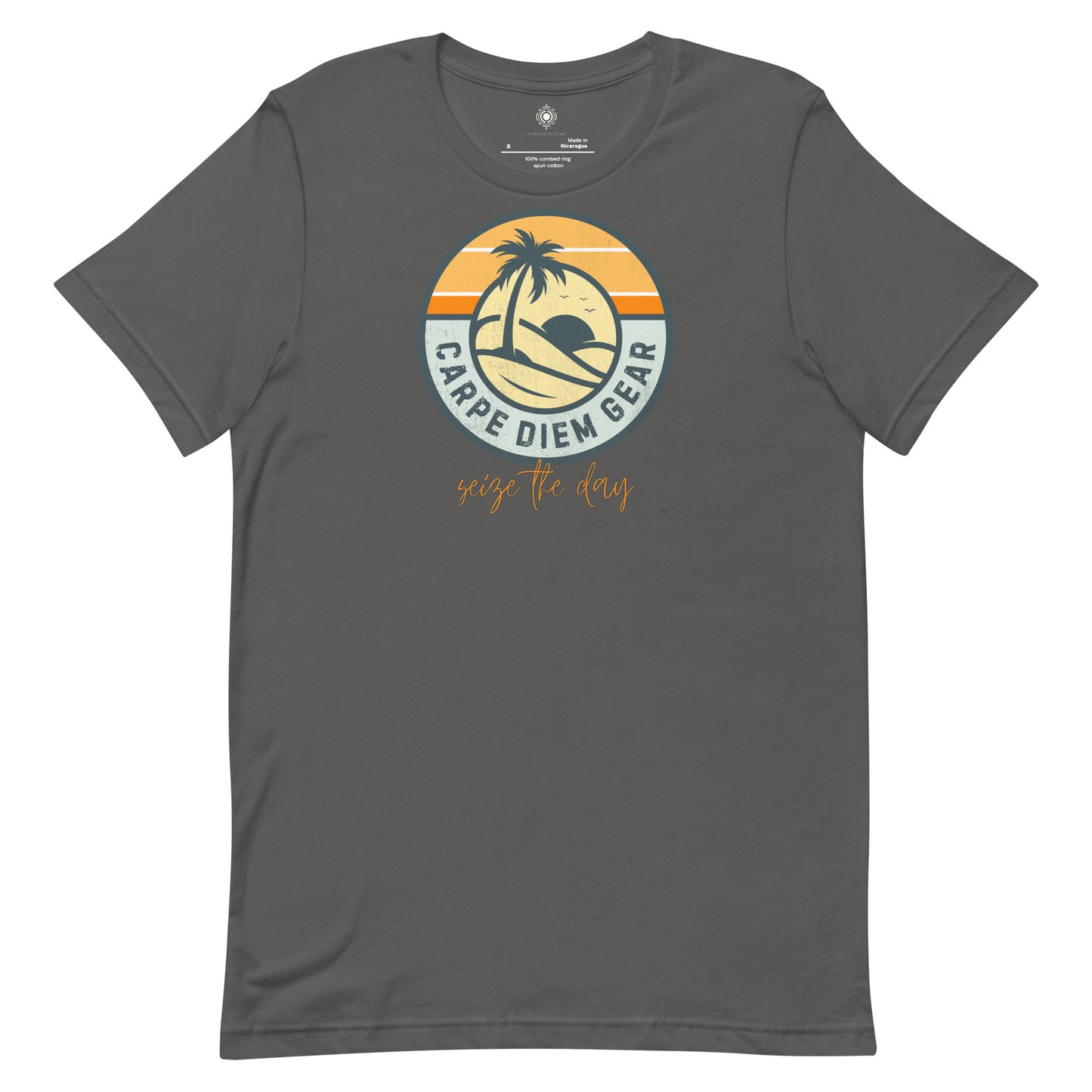 Carpe Diem Gear | Beach Life |  Circle Palm Beach | Unisex 100% Ring-Spun Cotton T-Shirt