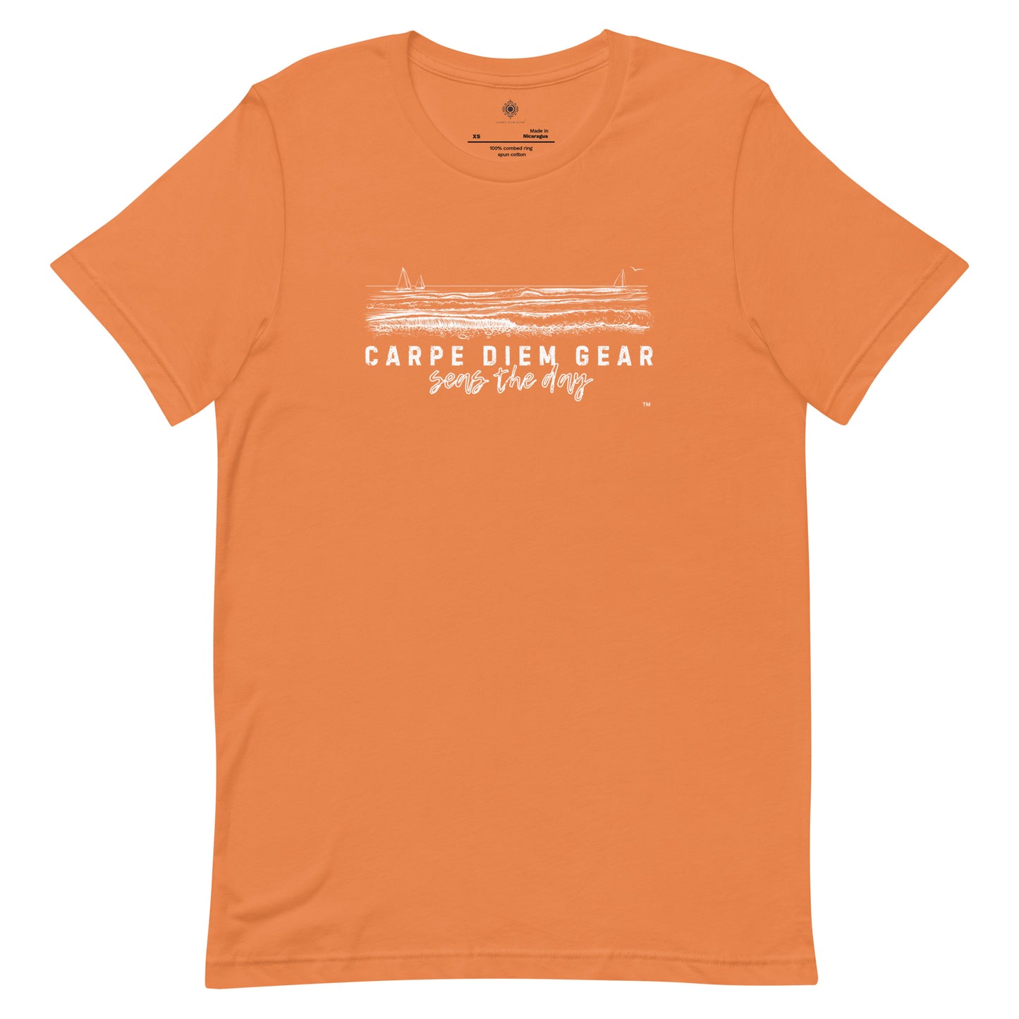Carpe Diem Gear | Beach Life | Sailing Beach Shore | Unisex 100% Cotton T-Shirt