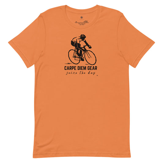 Carpe Diem Gear | Biking | All Black Road Bike | Unisex 100% Cotton T-Shirt