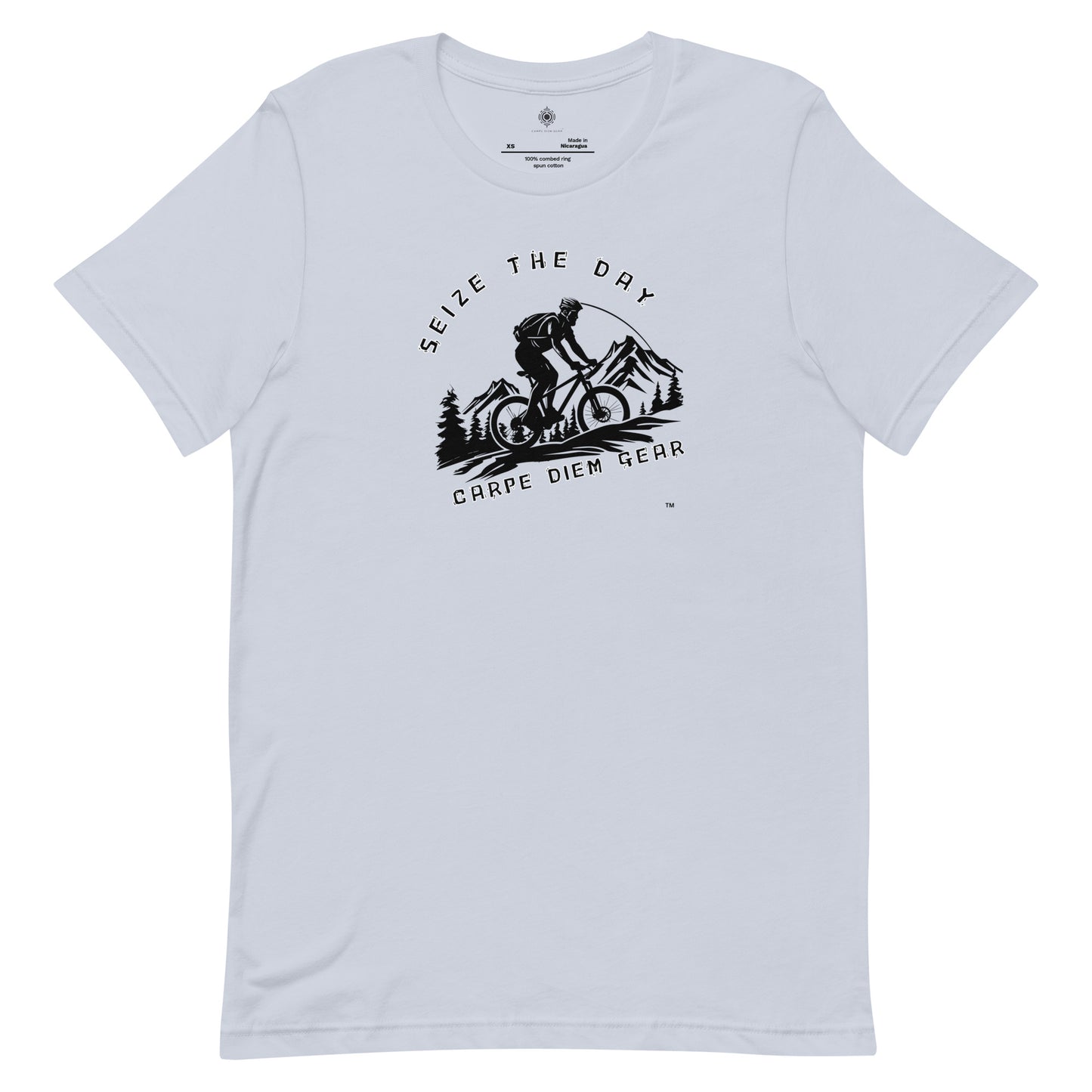 Carpe Diem Gear | Biking | All Black Mountain Bike  | Unisex 100% Cotton T-Shirt