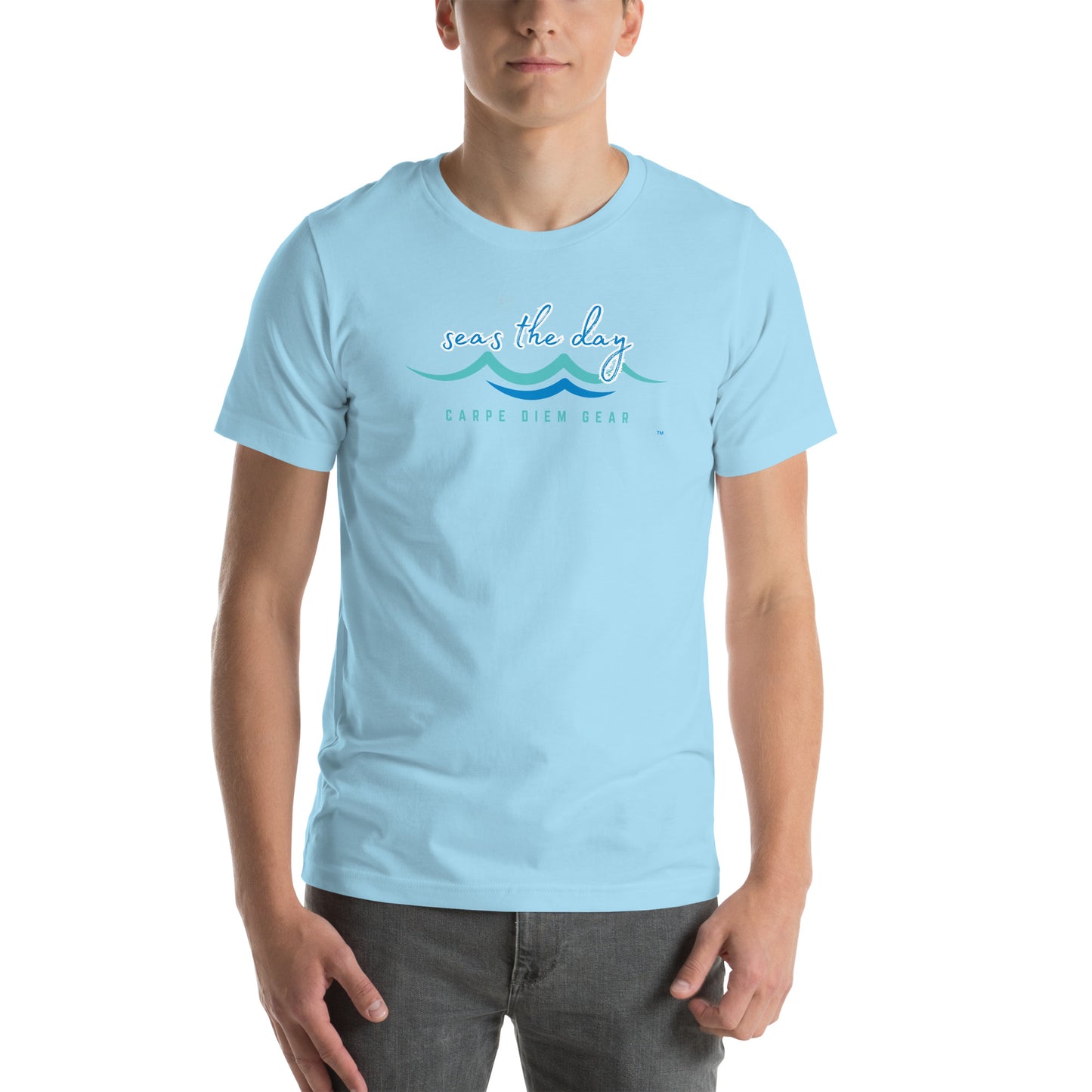 Carpe Diem Gear | Surf's Up| Surfing Watercolor DELUXE | Unisex 100% Cotton T-Shirt