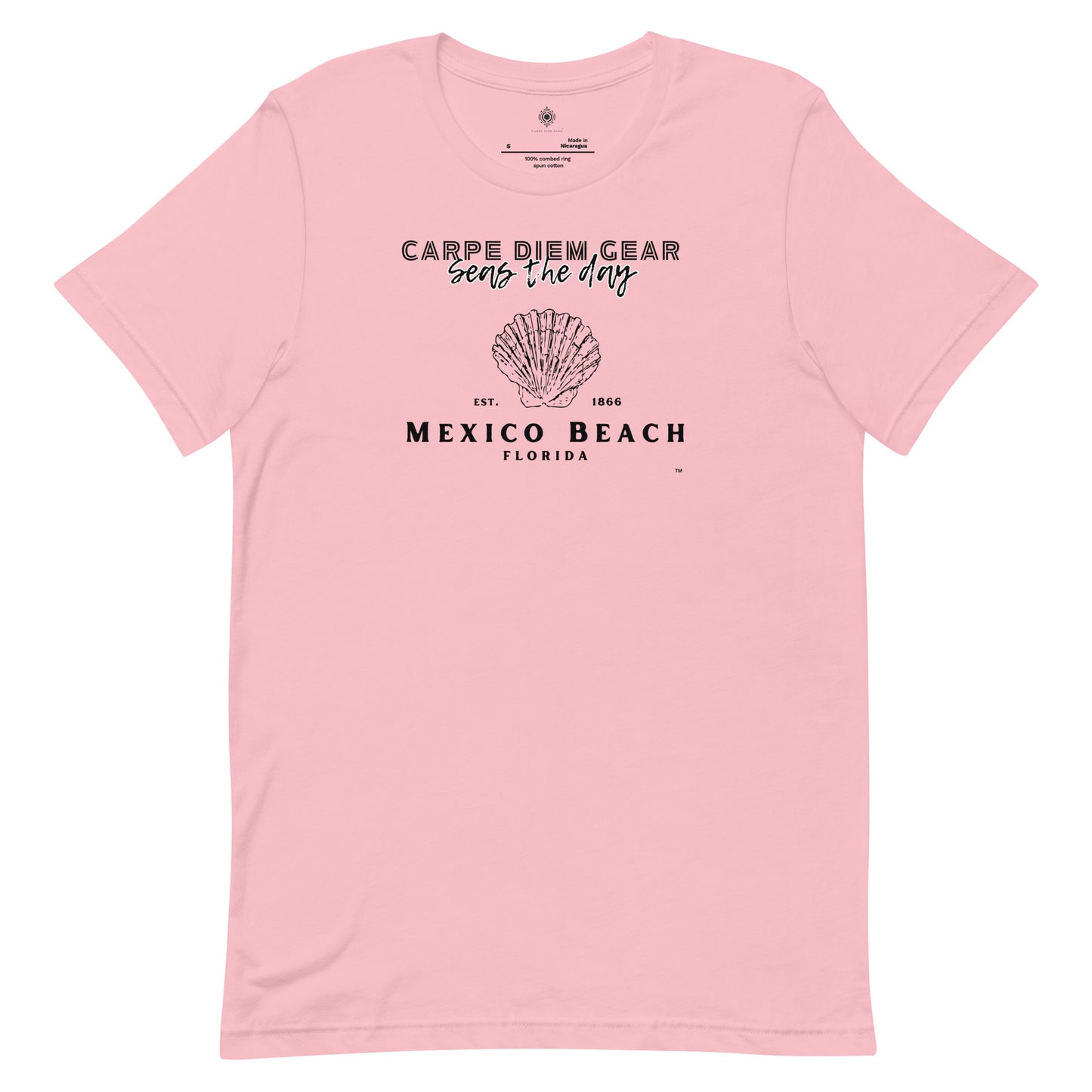 Carpe Diem Gear | Beach Life | Mexico Beach Shell | Unisex 100% Cotton T-Shirt