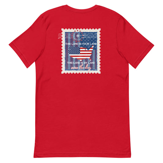 Carpe Diem Gear | America  | This Land is Your Land Stamp DELUXE  | Unisex 100% Cotton T-Shirt