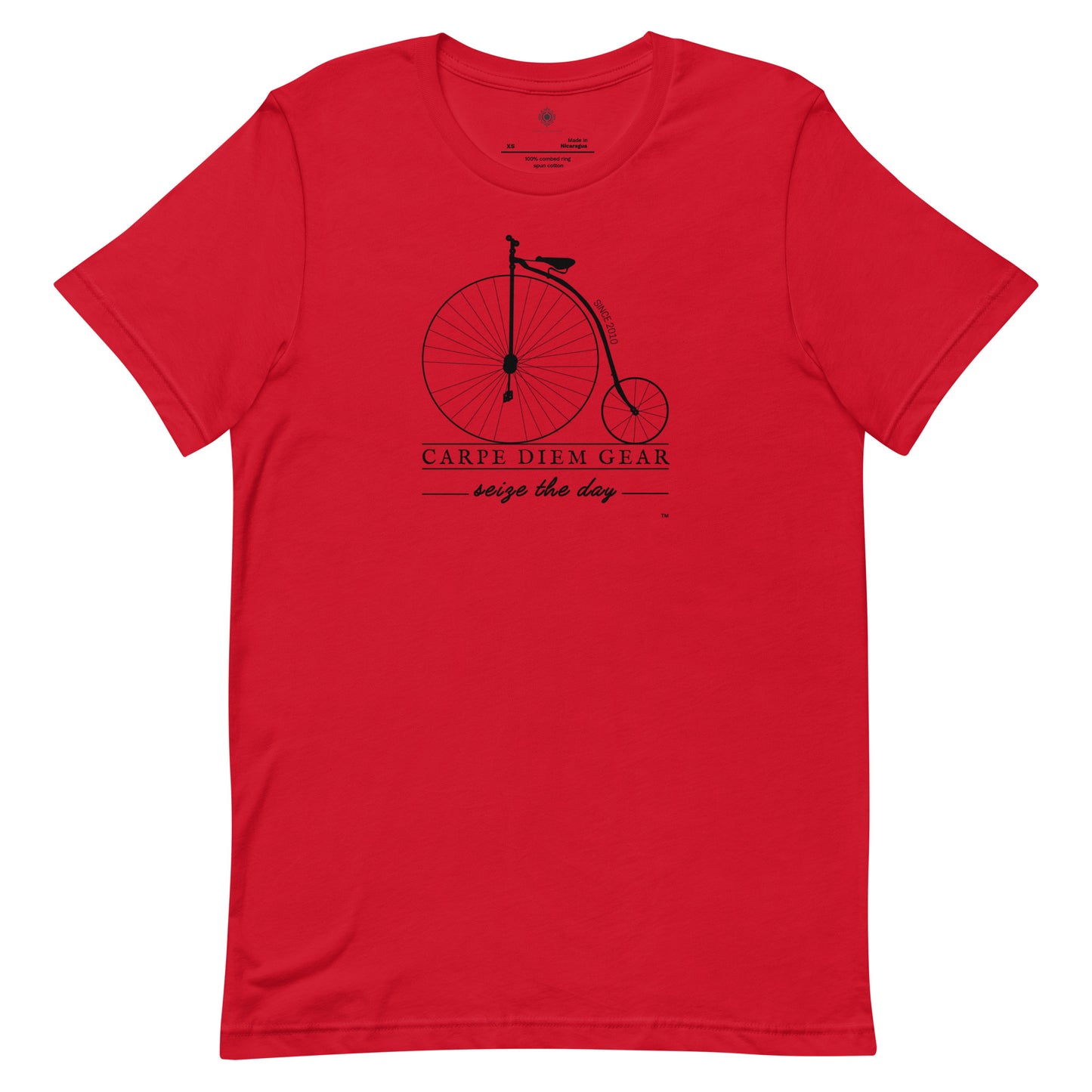 Carpe Diem Gear | Biking | All Black Vintage Big | Unisex 100% Cotton T-Shirt