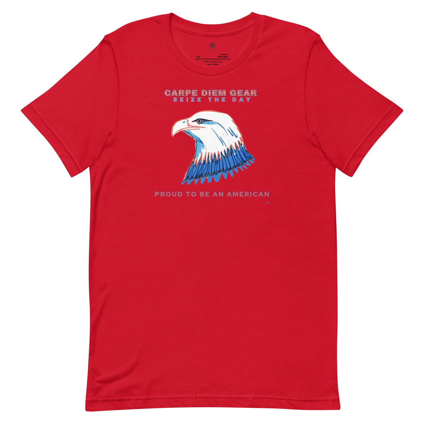 Carpe Diem Gear | Americana  | Proud to Be an American Eagle | Unisex 100% Cotton T-Shirt