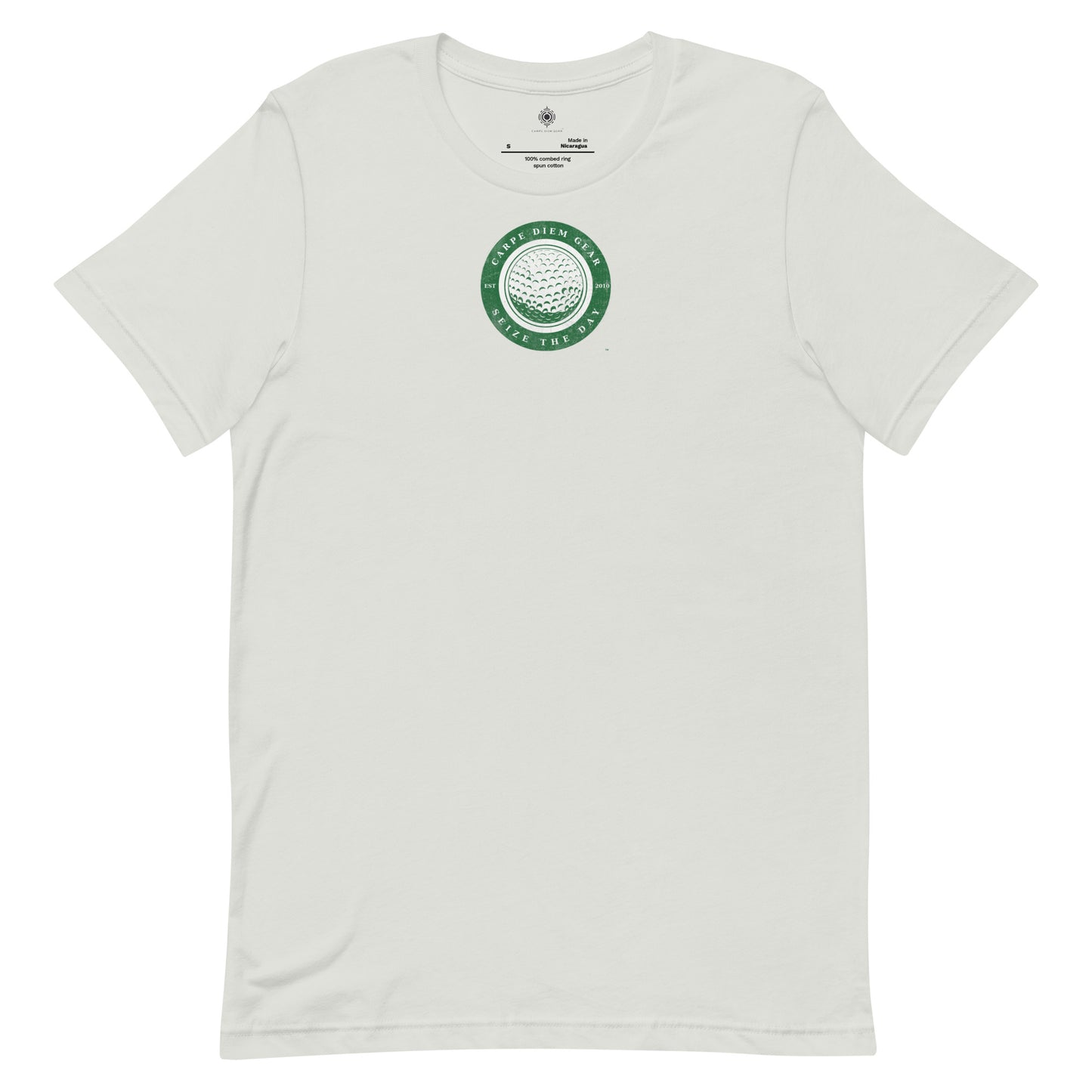 Carpe Diem Gear | Golf | Green Circle Golf Ball | Unisex 100% Cotton T-Shirt