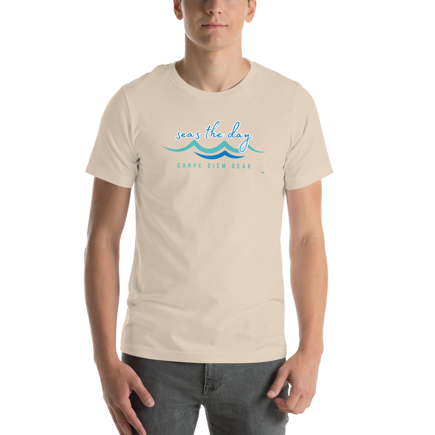 Carpe Diem Gear | Surf's Up| Surfing Watercolor DELUXE | Unisex 100% Cotton T-Shirt