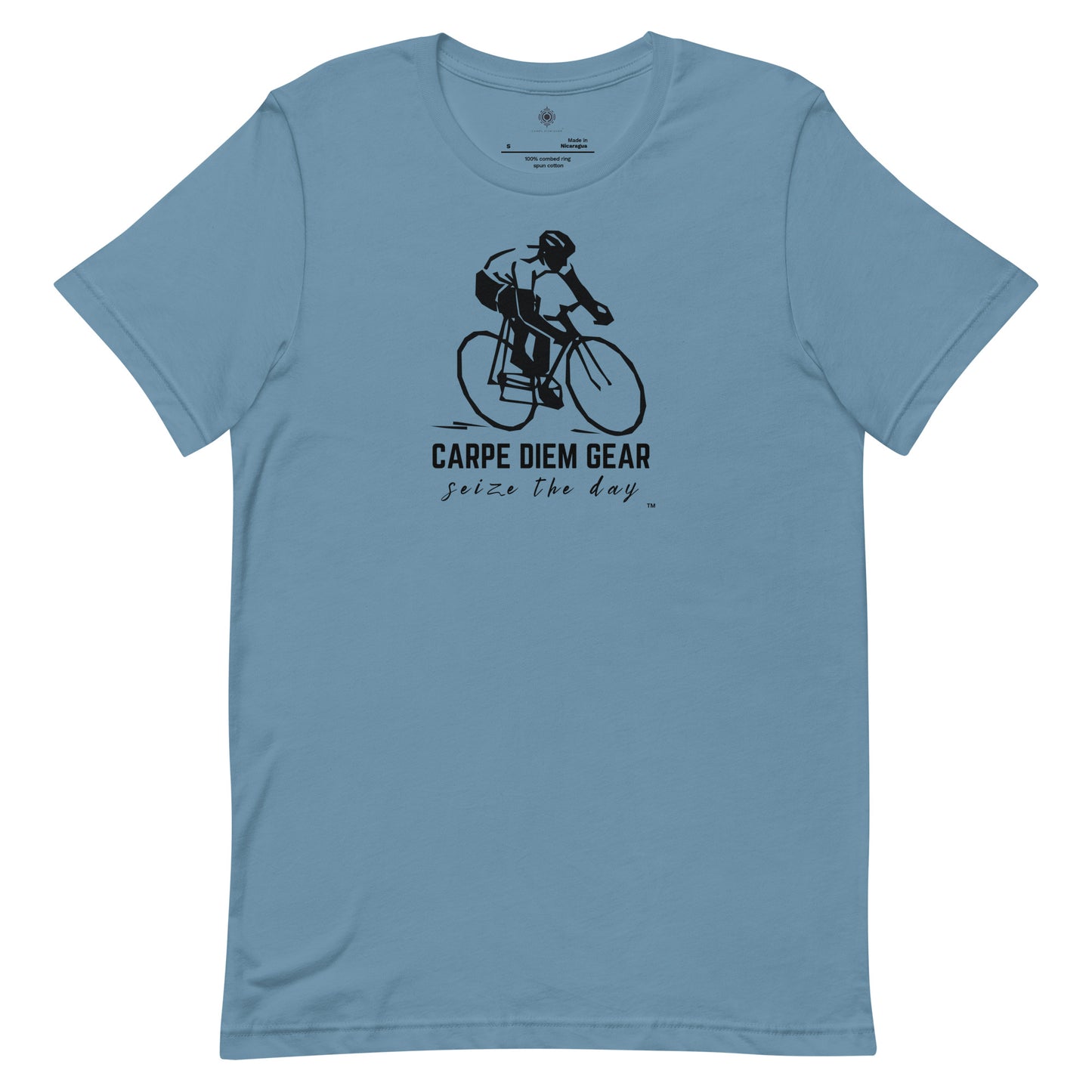 Carpe Diem Gear | Biking | All Black Road Bike | Unisex 100% Cotton T-Shirt